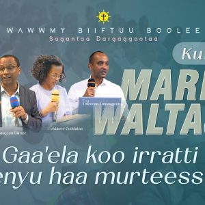 Waltajjii Maree | Gaa’ela koo irratti eenyu haa murteessu? || Kutaa 3ffaa