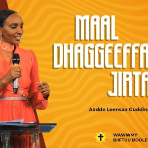 Ad.Leensaa Guddinaa -Maal Dhaggeeffachaa Jirta?